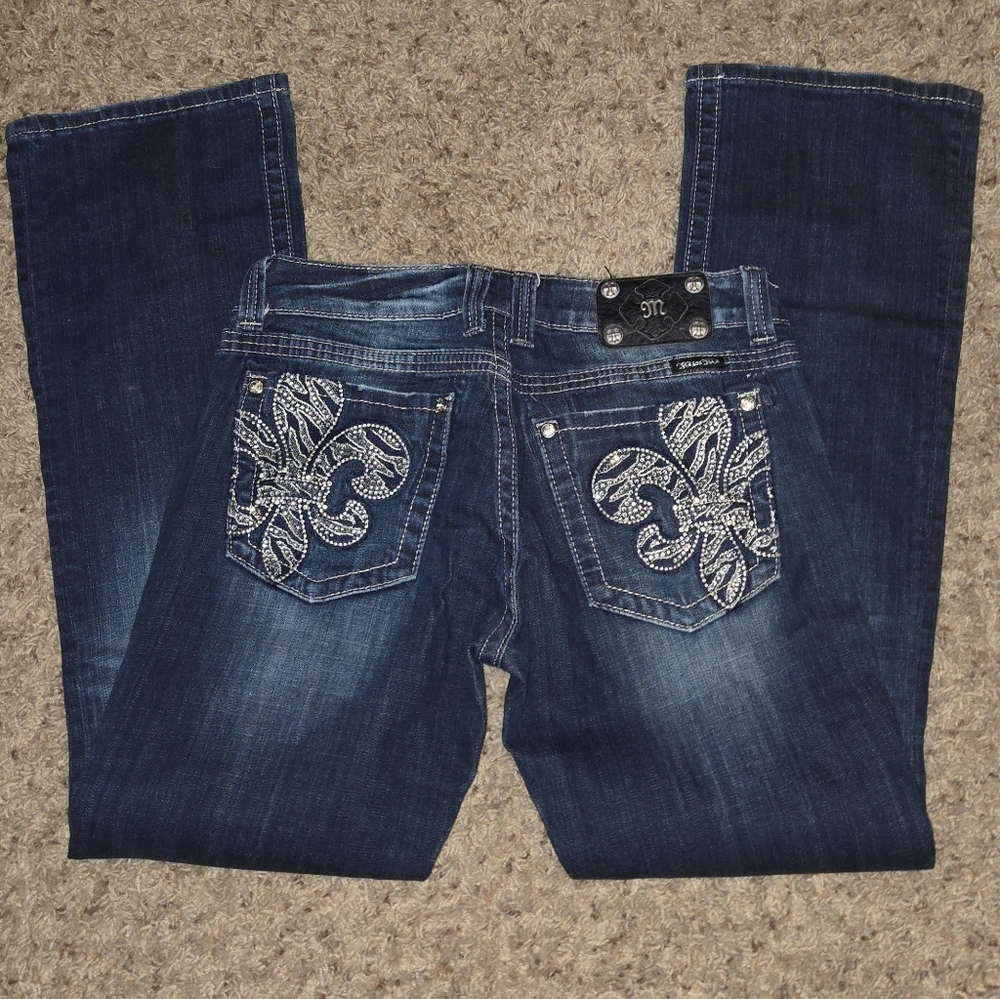 Miss Me Dark Blue Denim Jeans Sz 30 Bootcut